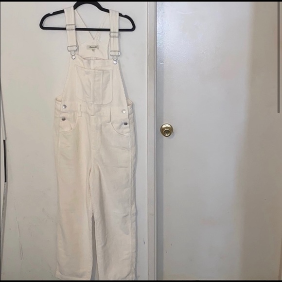 Madewell ivory corduroy overalls, size S - Picture 3 of 5